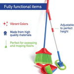 Play22 Kids Cleaning Set 4 Piece - Toy Cleaning Set Includes Broom, Mop, Brush, Dust Pan - Toy Kitchen Toddler Set is A Great Toy Gift for Boys & Girls
