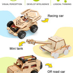 Poraxy 5-in-1 STEM Kits: Science Building Projects, Model Cars, Wooden 3D Puzzles for Kids 8-13