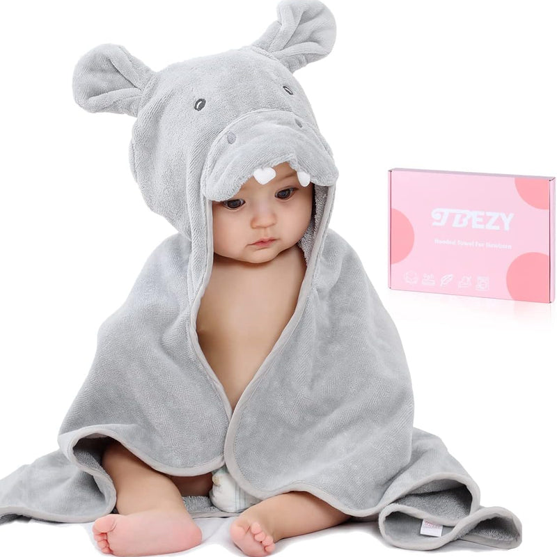 TBEZY Baby Hooded Towel with Unique Animal Design Ultra Soft Thick Cotton Bath Towel for Newborn (Bunny)