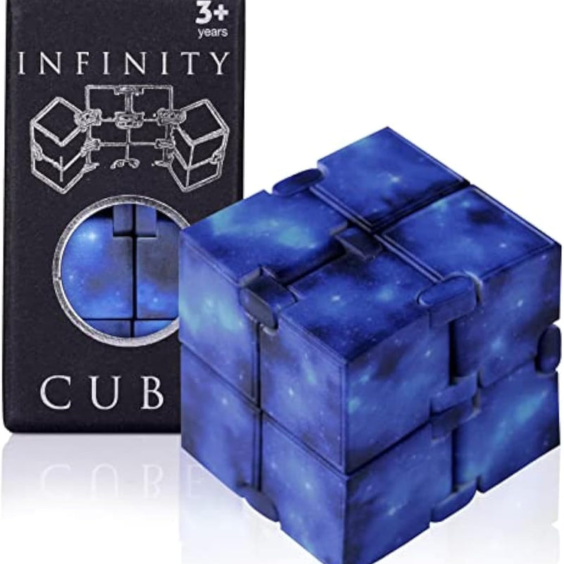 Infinity Cube Sensory Fidget Toy, EDC Fidgeting Game for Kids and Adults, Cool Mini Gadget Best for Calming and Stress Relief and Kill Time, Autism Toys Dementia Gift Stocking Stuffers