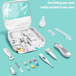 YASEW Baby Grooming Kit with Electric Nail Trimmer, Newborn Essentials | Hair, Nail, Nasal and Temperature Care, Home and Travel Ready, For Infants and Toddlers, Baby Shower Gift