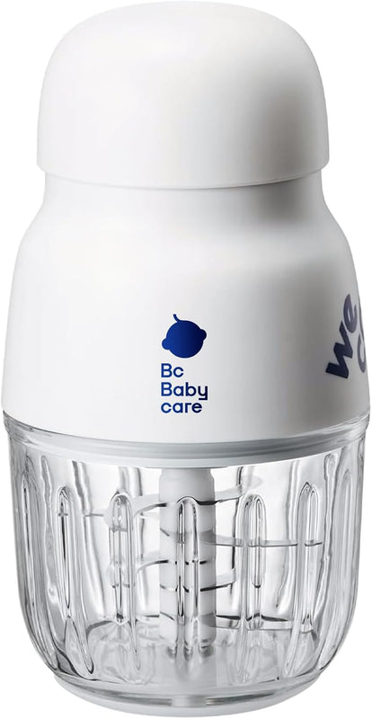 Bc Babycare Baby Food Maker-Glass Baby Puree blender for Fruit, Vegatable & Meat,Mini Food Processor for Potatoes, Grapes & Strawberries,White,10oz
