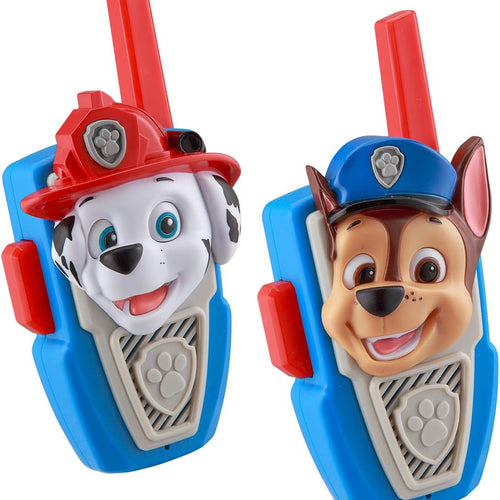 Ekids Paw Patrol static-free extended range walkie talkies for kids indoor and outdoor use, Chase Marshall