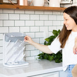 Ubbi Vertical Baby Bottle Drying Rack, Space Saving Countertop Bottle Dryer | 13-Peg Bottle Drying Rack Removable Drain Tray, Baby Organizer for Pump Parts, Pacifiers & Accessories, Dishwasher Safe, Gray