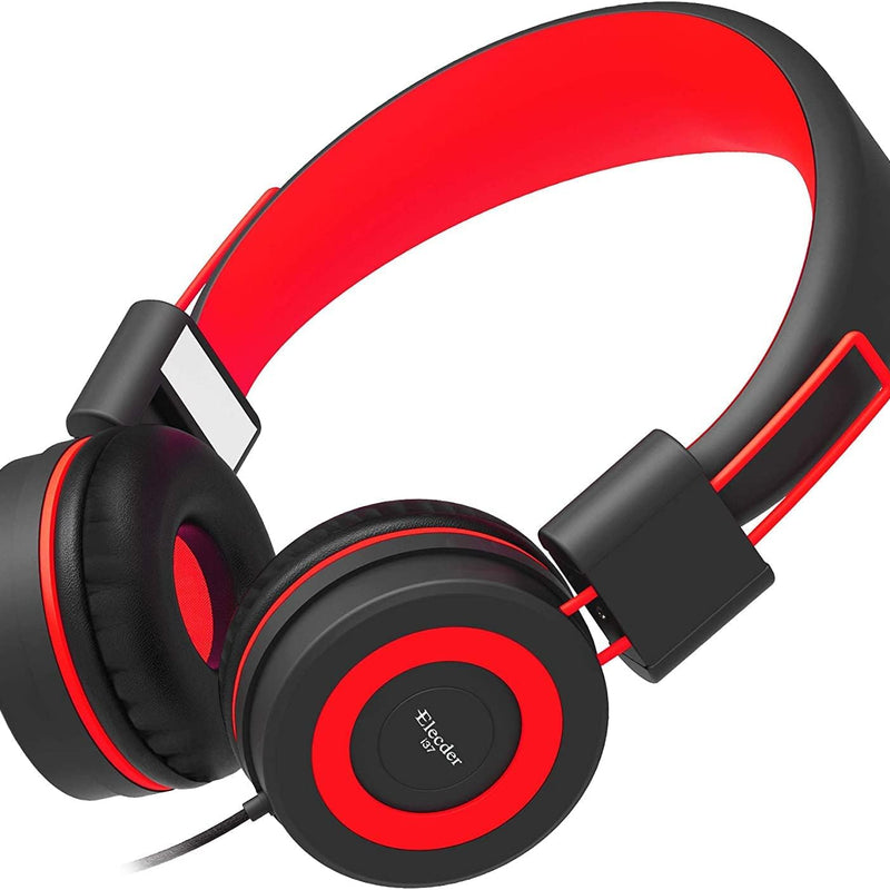 ELECDER i37 Kids Headphones for School Children Girls Boys Teens, Green | Foldable Adjustable Lightweight, 3.5mm Audio Jack On Ear Headphones for Smartphones Chromebook Computer PC Tablets Travel