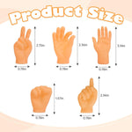 30 Pcs Tiny Hands Finger Puppets Set, Realistic Mini Human Hand Replicas in 7 Diverse Styles for Gag Gifts, Prank Shows, Performance Fun, and Party Favors for Kids and Adults.