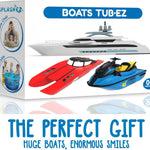 SplashEZ Boat Toys for Toddlers & Kids, Mold Free Bath & Pool Toys No Hole | Floating Toy Boats for Bathtub, Shower, Pool, Boys & Girls, Ages 4-8