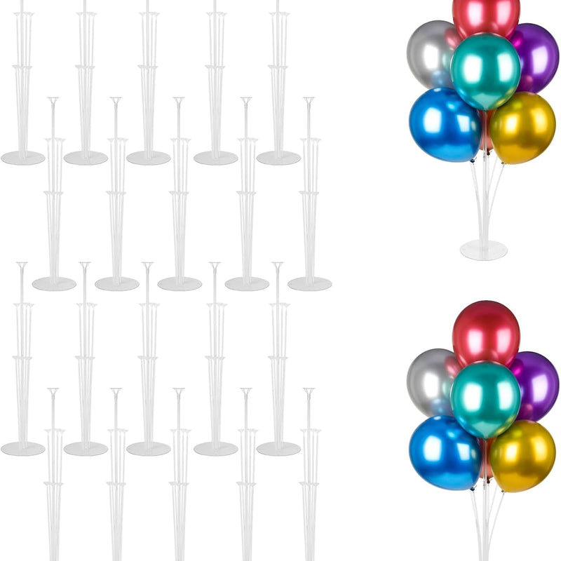 4 Sets Balloon Stand Kits with Base for Table, Graduation, Birthday, Baby Shower, Gender Reveal Party Decorations