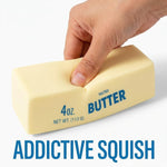 2PCS Butter Squishy Stress Relief Toys, Ultra-Soft Slow Rebound Squeeze Toy, Realistic Bread Style Sensory Fidget for Desk, Anxiety Relief Fun Gift for Adults