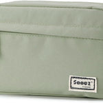 Sooez Original High Capacity Pencil Case, Big Pencil Bag Pouch Box Organizer Pen Case, Aesthetic Supply for Girls Adults, Portable Journaling Supplies with Easy Grip Handle & Loop, Mint Green