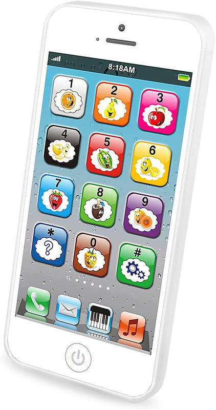 Toy Learning Play Cell Phone with 8 Functions and Dazzling Lights Interactive Toy for Toddler Baby Kids Boys Girls