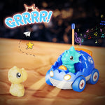 Kidz do 2 Pack Dinosaur Remote Control Cars for Kids 2-5 Years Old with Music and Light Features