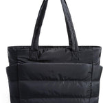 BAGSMART Tote Bag for Women, Lightweight Puffy Tote Bag with Compartments Shoulder Bag Handbag for Travel, Work, Gym | Lightweight