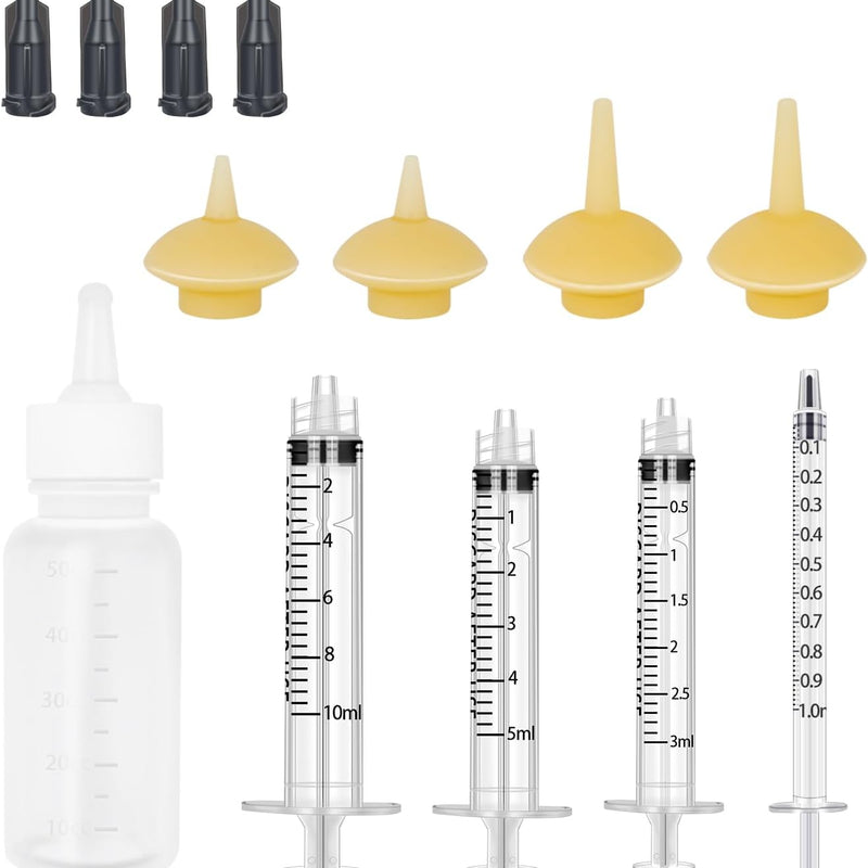 Pet Feeding Bottle and Syringes with Nipples for Small Cat Dog Animals (Model 1)