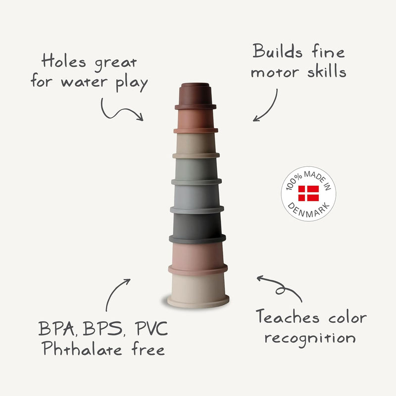 mushie Stacking Cups Toy | Made in Denmark (Original)