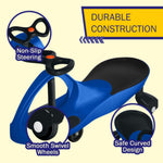 Blue and Black Lil' Rider Wiggle Car Ride on Toy, No Batteries, Gears, or Pedals, Ages 3 and Up, Develops Motor Skills, Indoor or Outdoor Use