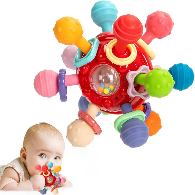 Baby Montessori Sensory Toys, Teether Teething Toys for 0-6 12 Months