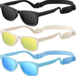 Baby Infant & Toddler Sunglasses with Strap, Boys & Girls 0-24Months, UV400 | Flexible TPEE Rubber Frame, Comfortable Fit, Outdoor Travel Ready