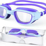 Kids Swim Goggles,Swimming Goggles for Kids 6-14, Anti-Fog UV Protection Pool Glasses for Boys Girls
