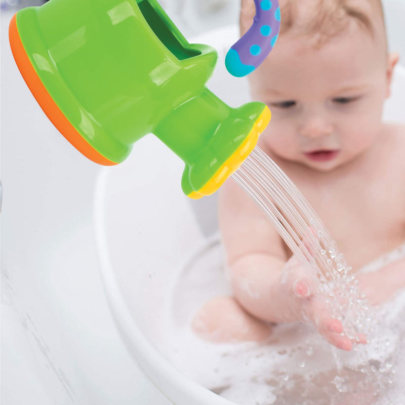 nuby watering can bath toy for toddlers and kids 18+ months interactive fun baby bath essentials
