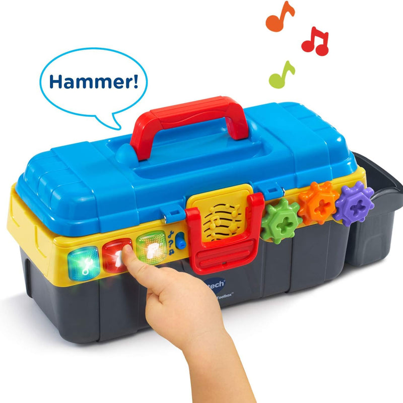 VTech Learning Drill and Toolbox for Toddlers, Includes Electronic Fix-it Tray and Working Drill, Ages 3+