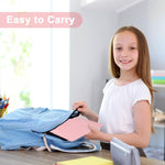 Two-Pocket-Folders with 3 Prongs, Letter Size Plastic Folders with Pockets and Prongs, Poly Plastic Folders for Office & School. 6 Pastel Colors (Pink - 6 Packs)