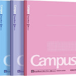 KOKUYO Composition Notebooks, 3 Pack Campus 9-3/4" x 7-1/2" Comp Book with College Ruled, 80 Sheets, Pink Blue Lavender School Lined Notebook Journal for Work Study Note Taking (WSG-NO-308CG1×3)