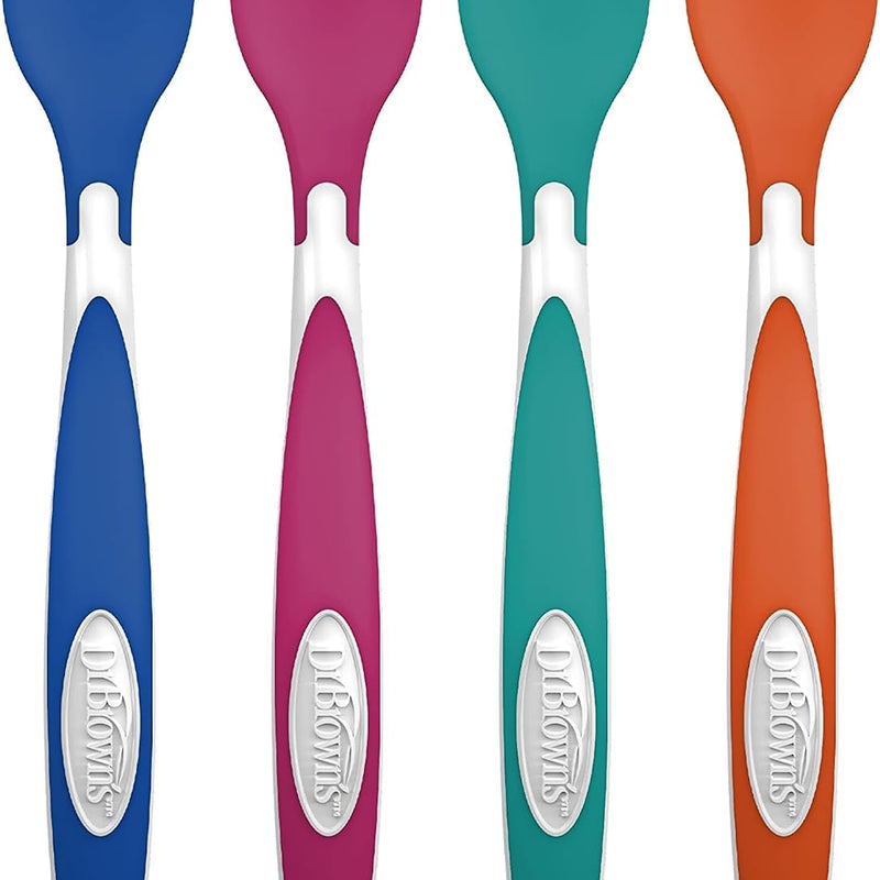 Dr. Brown's Designed to Nourish TempCheck Spoons, 4-Pack, Blue