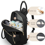 Pritent Diaper Bag Backpack, Baby Bag Backpack Baby Essentials for Mom Dad | With Pacifier Case, Diaper Bags, Baby Diaper Bag, Insulated Pocket, Diaper Backpack for Baby Girl Boy(Black,M)