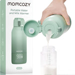 Momcozy Portable Bottle Warmer for Breast Milk, Baby Travel Essentials | Fast Heating with Nutrients Preserved, Precise Temp Control, Dual Heating Modes for Breast Milk & Water, 17OZ Large Capacity