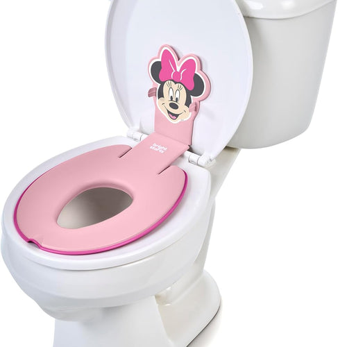 Bright Starts Disney Baby Minnie Mouse Flip & Sit Potty Training Seat, Attaches to Toilet Securely, Space Saving Design Fits Most Toilets