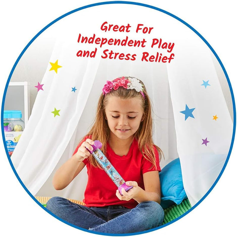 hand2mind sensory fidget tubes for kids, anxiety relief items, calm down corner supplies, classroom toys