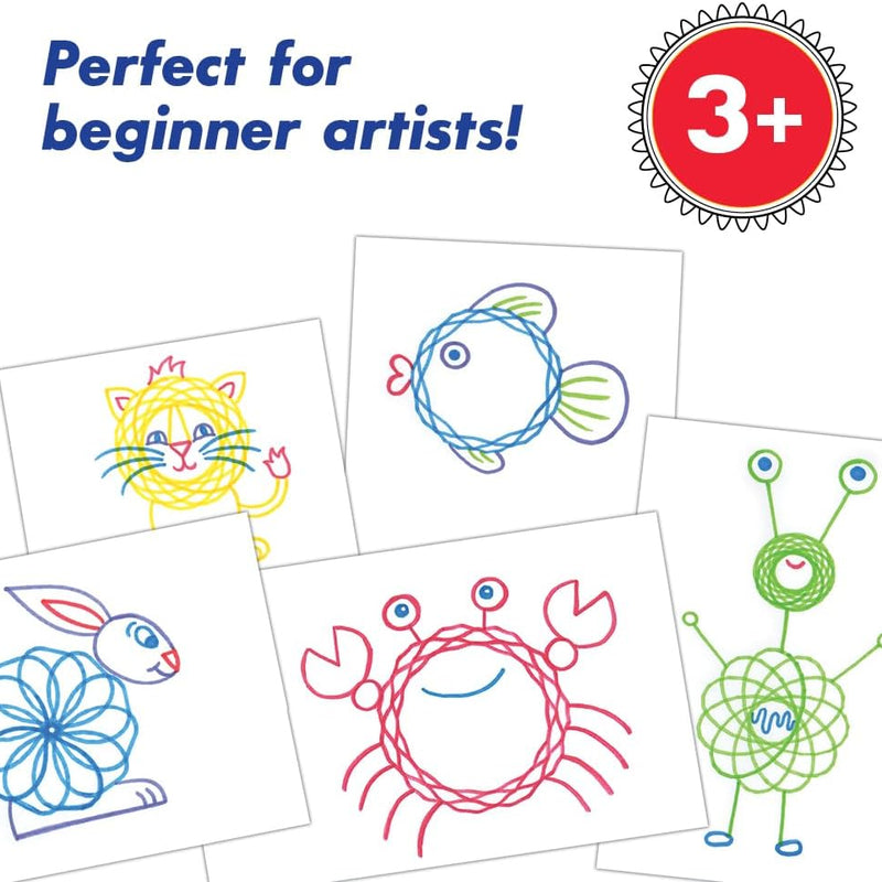 Spirograph Jr. — Jumbo Sized Gears Classic Retro Toy For Spiral Drawing Art Design Toy Kit for Smaller Hands — For Kids Ages 3 and Up