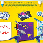 Crayola Washable Broad Line Marker Variety Set (64ct), Teacher School Supplies for Toddlers & Kids, Ultra-Clean, Window, & Gel FX Markers for Kids, 3+