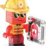 MAGNA-TILES Fire Rescue 27-Piece Magnetic Construction Set, The Original Magnetic Building Brand