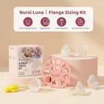 Nursi Luna Flange Sizing Kit, Flange Inserts for 24mm Breast Pumps, 10PCS | 13/15/17/19/21mm, Includes Nipple Sizer for Flanges to Find the Right Fit, Soft Silicone for Comfortable & Efficient Pumping