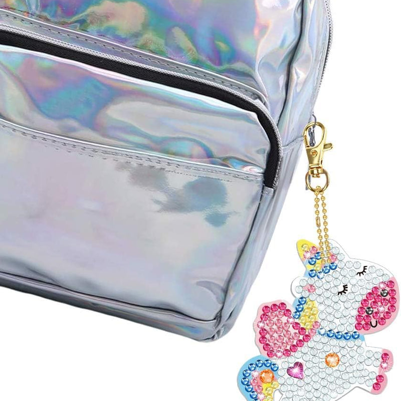 Arts and Crafts for Kids Ages 8-12 - Make Your Own GEM Keychains for Girls | 5D Diamond Art, Painting by Numbers Kits, Kids Ages 3-5, 4-6, 6-8, Easter Basket Stuffers,Christmas Stocking Birthday Gifts