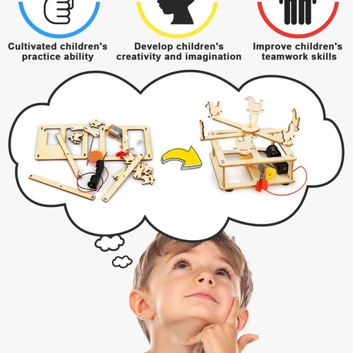 Poraxy 4 in 1 STEM Kit for Kids Age 8-13 - Build and Engineer 4 Awesome Models with High-Quality Materials