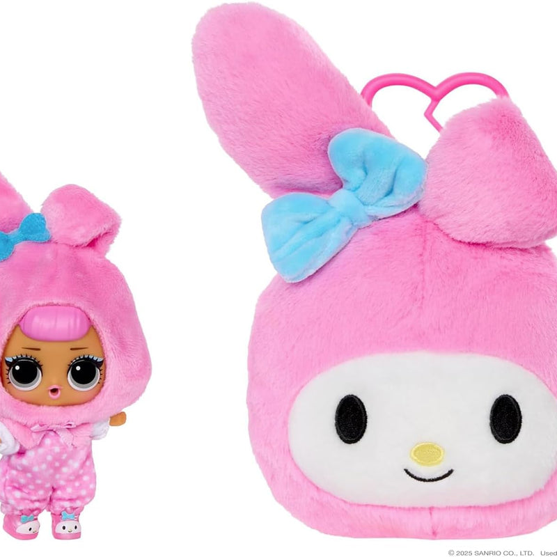 LOL Surprise Loves Hello Kitty and Friends Reversible Plush - Blind Plush with Matching Tot, Sanrio Characters, On-The-Go Play, 5 Surprises, 6 Adorable Styles!