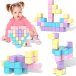 SYSKENI Magnetic Building Blocks Toys for Toddlers - Macaron Colors, STEM Learning