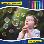 VKTEN 32Pcs Sea Mini Bubble Wands, 8 Styles 8 Colors for Kids' Themed Birthday Parties and Outdoor Fun