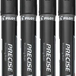 Pilot Precise V5 Stick Liquid Ink Rolling Ball Stick Pens, Extra Fine Point (0.5mm) Black Ink Pens, 4-Pack