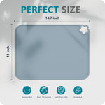 Silicone Placemat for Toddles Kids Non-Slip Reusable Portable Kids Placemats for Dinning Table Heat Resistant Placemats, Baby Placemat Stain Resistant Silicone Mat for Dining Table 3 Pack