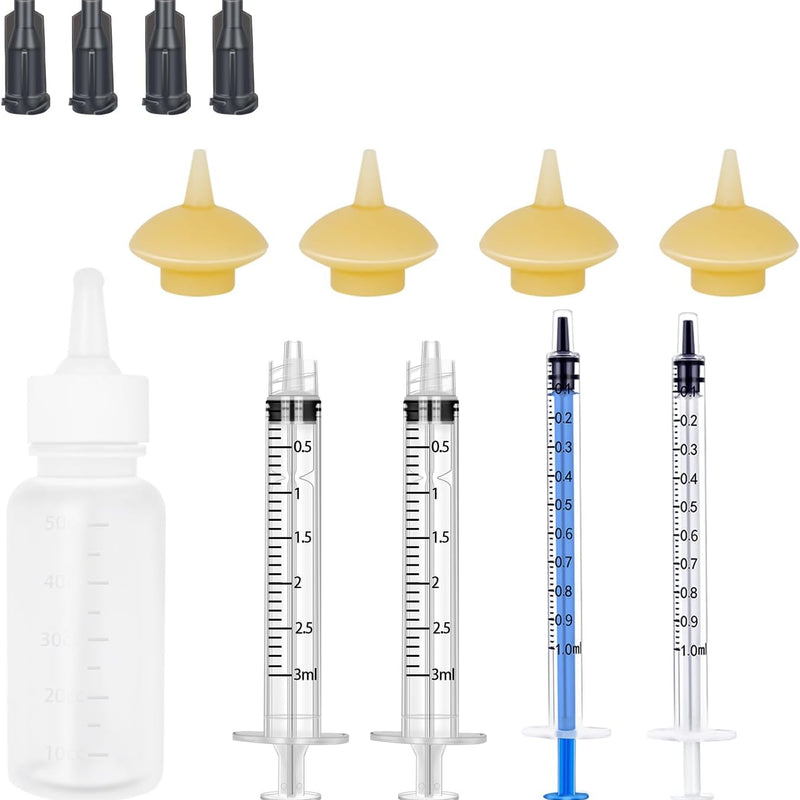 Pet Feeding Bottle and Syringes with Nipples for Small Cat Dog Animals (Model 1)