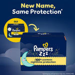 Pampers ZZZ Overnight Diapers, Size 6 (35+ lbs), 72 Count, Nighttime Protection Disposable Baby Diaper, Night Time Leak and Skin Protection