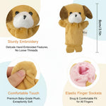 Sealive Soft Plush Animal Finger Puppets for Toddlers 1-3, Educational Storytelling Hand Puppet Set, Comfortable Fit for Kids & Adults, Ideal for Early Learning & Interactive Play.