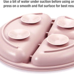 PandaEar Silicone Baby Feeding Set | 9PCS Baby Led Weaning Supplies Self Feeding Utensils | Divided Suction Plate Bowl Bibs Sippy Cup with Baby Snack Container Spoons Forks (Pink)