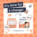 Pura Baby Diapers Size 4 (22-32 lbs) 108 Count Sensitive Skin | 12 Hour Leak Protection, New Blowout Blocker, Cloud Soft, Totally Chlorine Free*, Allergy UK Certified