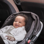 COOLBEBE 3-in-1 Reversible Newborn Car Seat Insert, Baby Head Support Pad | Extra Soft Head Pad for Catseat, Stroller, Swing & Travel, Baby Body Support Cushion for Infant 0-12 Months, Black