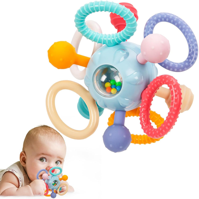 Baby Montessori Sensory Toys, Teether Teething Toys for 0-6 12 Months